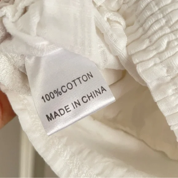 Princess Polly Crop White Puff Sleeve Blouse Boho Feminine Balletcore Beach - Picture 6 of 7